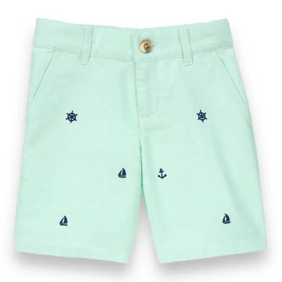 Janie & Jack | Sailing Embroidered Oxford Shorts (18-24 mos) ⚓️ - Picture 1 of 6